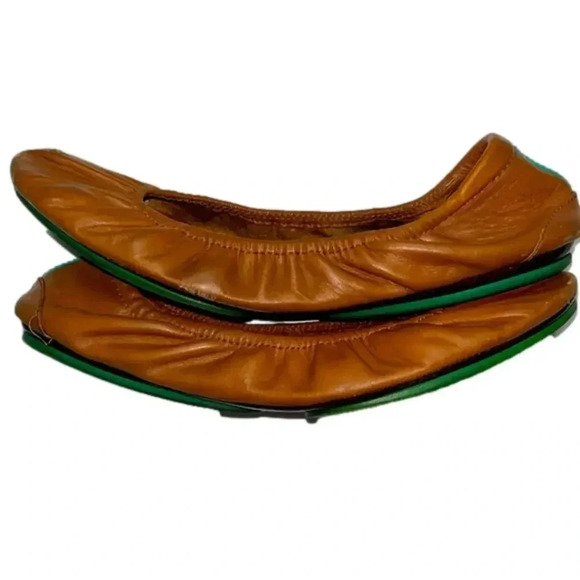 Imperfect Tieks ballet flats classic tan Italian  leather ballet flats size 9 - Picture 13 of 15